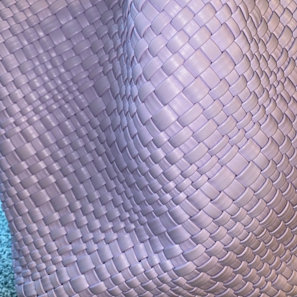 Mini Woven Faux Leather Tote - Picture 5 of 9